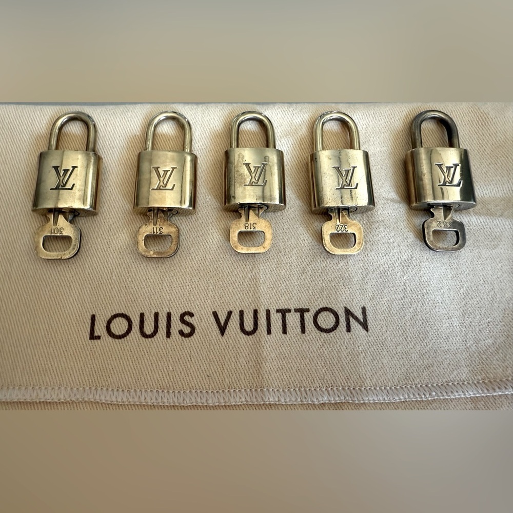 Authentic Louis Vuitton Gold Padlock Set w/ Key, you’re buying 1. Random #